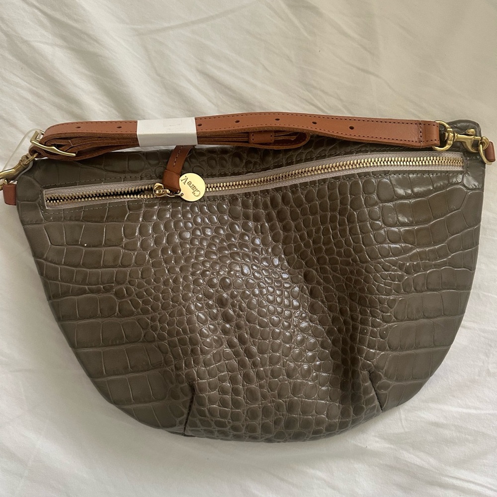 Clare V Grande Fanny in Fog Croc